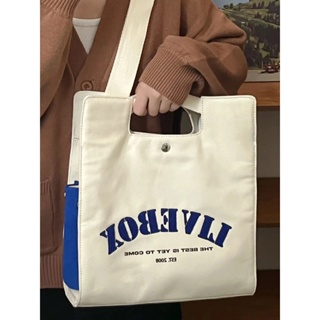 Preppy Style กระเป๋าสะพายไหล่ กระเป๋าถือ ผ้าแคนวาส สไตล์ญี่ปุ่น สําหรับสตรี นักเรียน 5WNP