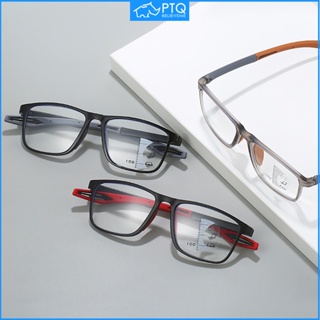 แว่นตาสายตายาว ป้องกันแสงสีฟ้า เปลี่ยนสีได้ TR90 ซูมได้สองแบบ กันลื่น สําหรับเล่นกีฬา PTQ