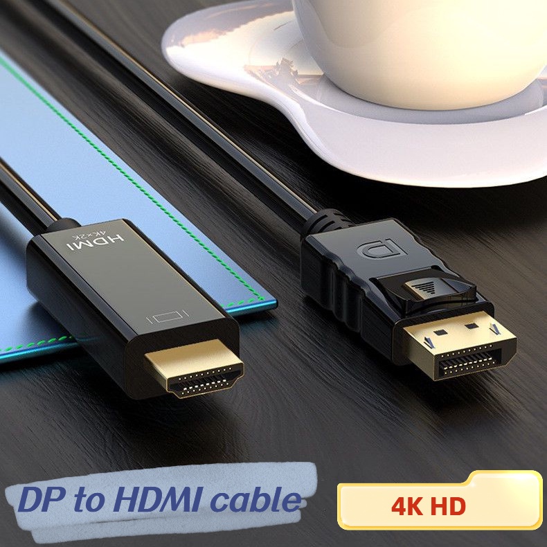 อะแดปเตอร์สายเคเบิ้ล-dp-เป็น-hdmi-4k-hd-สําหรับคอมพิวเตอร์-มอนิเตอร์-ทีวี-โปรเจคเตอร์