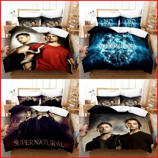 Fash Supernatural 3in1 ชุดเครื่องนอน ผ้าปูที่นอน ผ้าห่ม ปลอกหมอน บ้าน ห้องนอน ชุดป๊อป