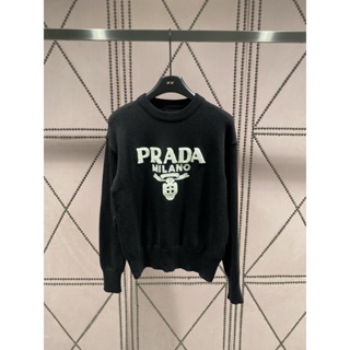 K76T PRA * A 2023 spring and summer new letter decoration design towel embroidery logo top fashion all-match knitwear