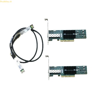 (ลดราคาสูง) Doublebuy อะแดปเตอร์การ์ดเซิร์ฟเวอร์ PCI-E 10G MNPA19-XTR Mellanox ConnectX-2 Lan พร้อมสายเคเบิลพอร์ต 1 เมตร SFP+