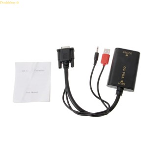 (ลดราคาสูง) Doublebuy VGA To Converter 1080P สายอะแดปเตอร์วิดีโอ AV พร้อมสําหรับ