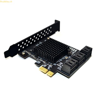 (ลดราคาสูง) Doublebuy อะแดปเตอร์การ์ดขยาย PCI-E 6 พอร์ต 3 พอร์ต สําหรับ Express PCIe 1X เป็น III 6Gb