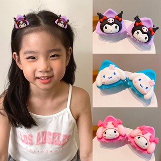 Kawaii Sanrios Kuromi MyMelody Cinnamoroll Hello Kitty กิ๊บติดผมหน้าม้า ขนาดเล็ก น่ารัก เครื่องประดับผม สําหรับเด็กผู้หญิง