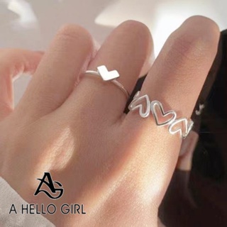 แหวนแฟชั่น หรูหรา สไตล์เกาหลี สําหรับผู้หญิง 2 ชิ้น ต่อชุด