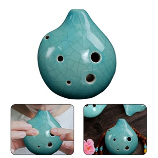 New Arrival~1PCS 6 Hole Ocarina Ceramic Ocarina Alto C Bottle Style Ice Crack Glazed Craft