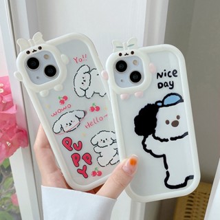 รูปแบบลูกสุนัขมือถือโปร่งใส For Samsung A14 A13 A12 A04S A53 A04 A03S A03 A54 A34 A33 A23 A73 A22 A52 A51 S23 F23 M12