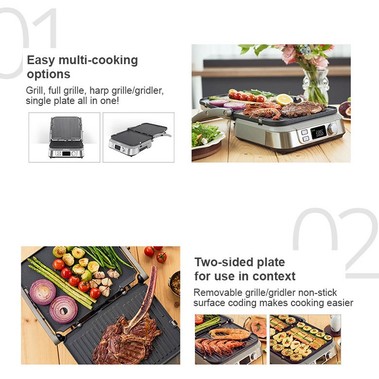 cuisinart-cgr-10kr-double-side-electric-grill-oven-pan-kitchen