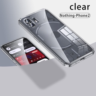 เคสโทรศัพท์มือถือ PC แบบแข็ง เนื้อแมตต์ สีโปร่งใส สวยงาม สําหรับ Nothing Phone 2