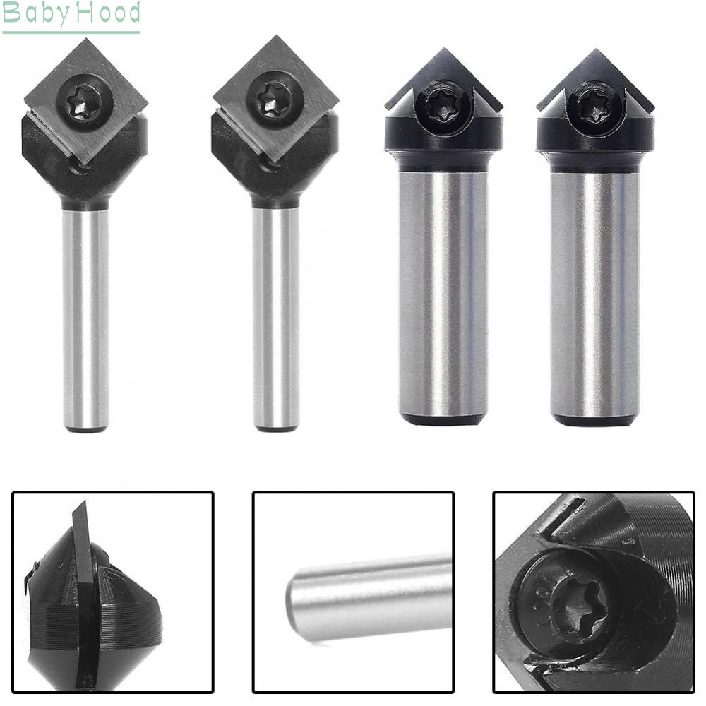 big-discounts-single-flute-v-groove-carbide-router-bit-replaceable-cutter-1-4-shank-1pc-bbhood