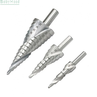 【Big Discounts】3pcs HSS Step Drill Bit 4-12/4-20/4-32mm Spiral Groove Wood Metal Hole Cutter#BBHOOD