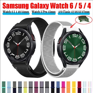 No สายนาฬิกาข้อมือไนล่อน 6 4 43 47 มม. 42 46 มม. Watch 5 Pro 45 มม. สําหรับ Samsung Galaxy Watch 6 5 4 40 มม. 44 มม.