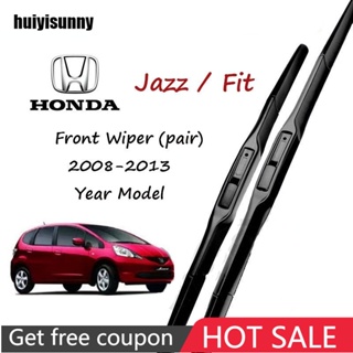 Hys ใหม่ ชุดใบปัดน้ําฝนกระจกหน้ารถยนต์ คุณภาพสูง สําหรับ Honda Jazz Fit 2008-2013 14+26
