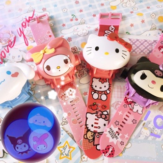 นาฬิกาข้อมืออิเล็กทรอนิกส์ ลายการ์ตูน Sanrio Kuromi Melody Hello Kitty 24 สําหรับเด็ก