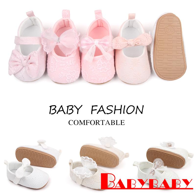 babybaby-รองเท้าเจ้าหญิง-เด็กทารก-โบว์นุ่ม-ดอกไม้-กันลื่น-ด้านล่าง-รองเท้าหัดเดินแรกเกิด