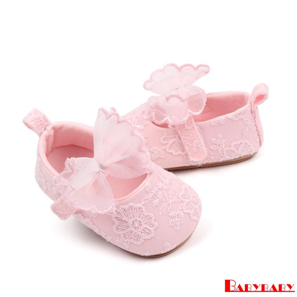 babybaby-รองเท้าเจ้าหญิง-เด็กทารก-โบว์นุ่ม-ดอกไม้-กันลื่น-ด้านล่าง-รองเท้าหัดเดินแรกเกิด