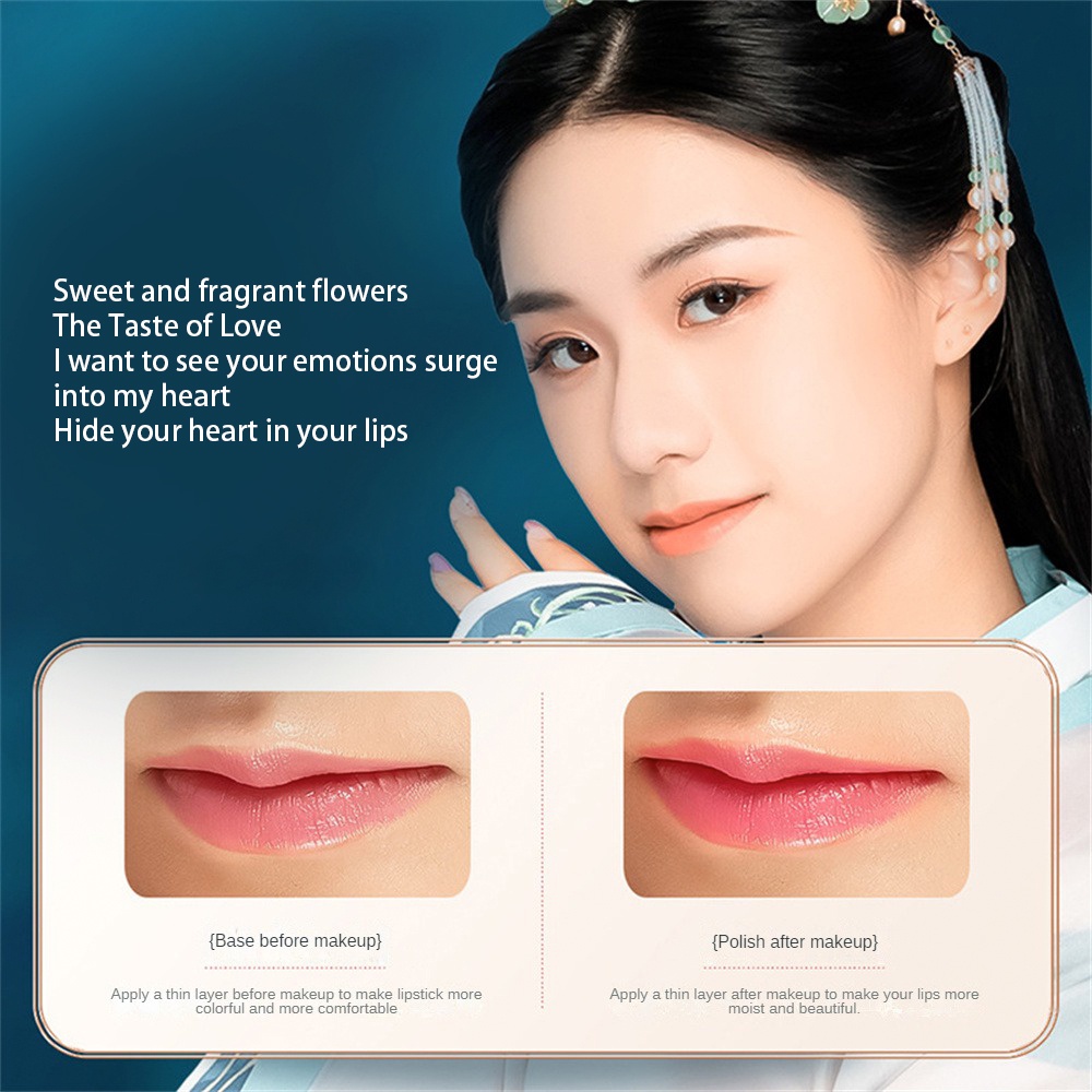 พร้อมส่ง-nine-meitang-peach-edge-pleasant-color-tender-lipstick-moisturizing-moisturizing-care-lips-lip-care-lip-balm