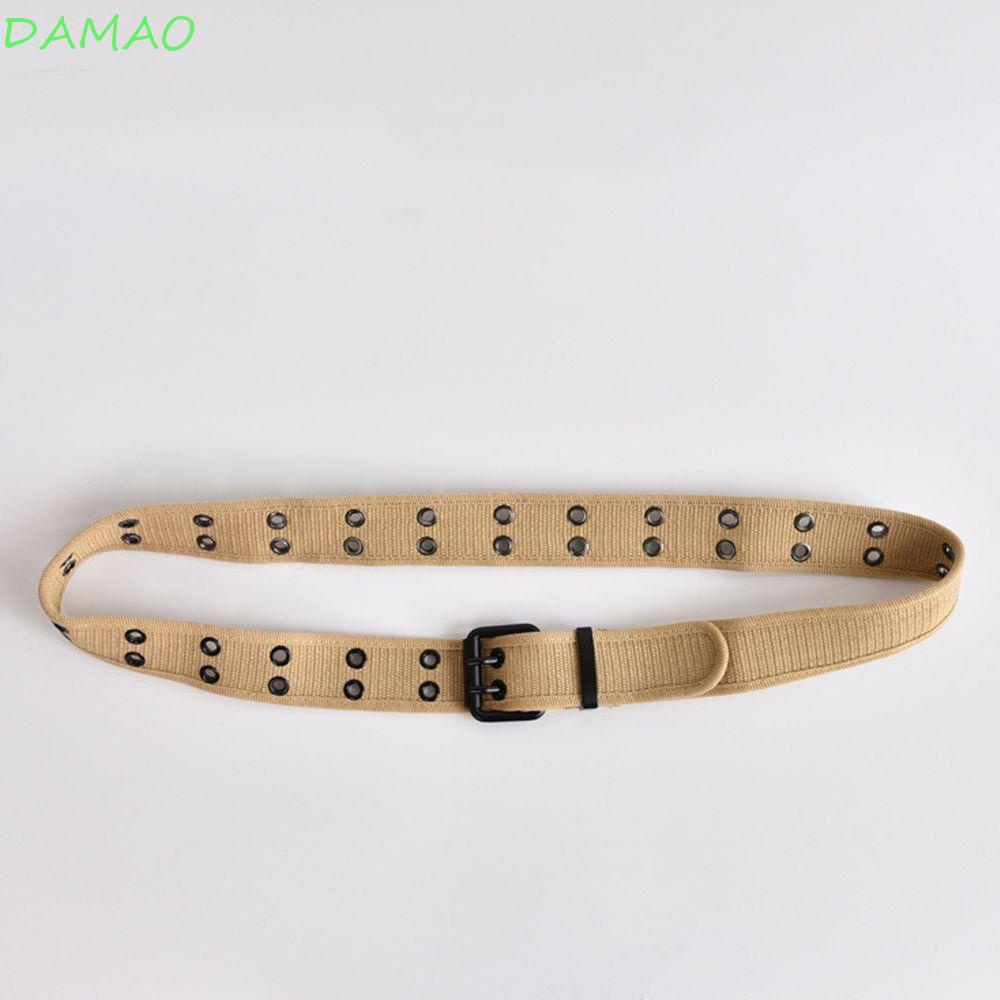 damao-เข็มขัดผู้ชาย-อินเทรนด์-เกาหลี-กลวง-กระดุมคู่-เข็มขัดโลหะ-หัวเข็มขัด-ผ้าใบ-เข็มขัด