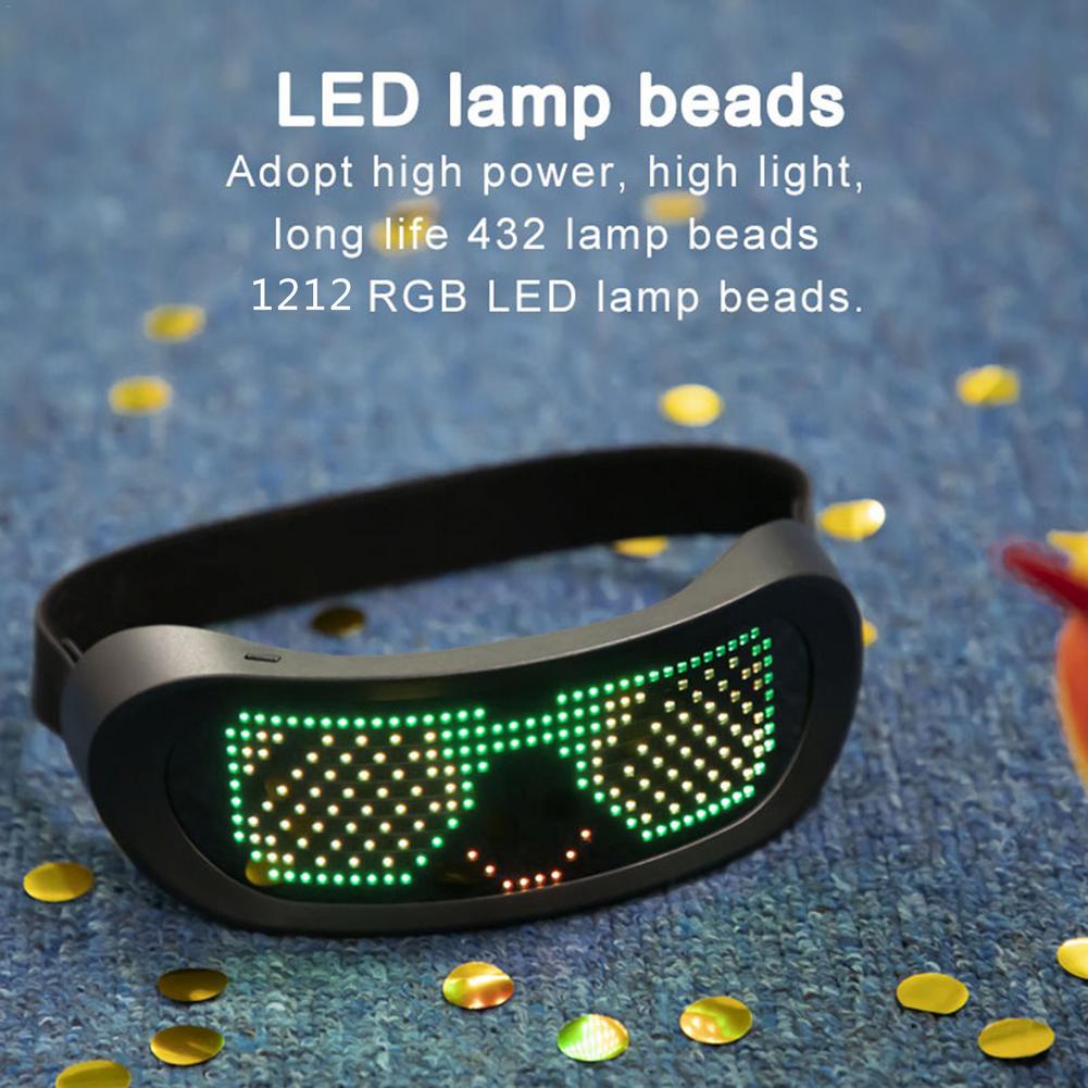 ใหม่-แว่นตาไดนามิก-led-เต็มสี-แอพชัตเตอร์-แว่นตาเรืองแสง-บลูทูธ-อุปกรณ์ประกอบฉากงานเลี้ยงวันเกิด