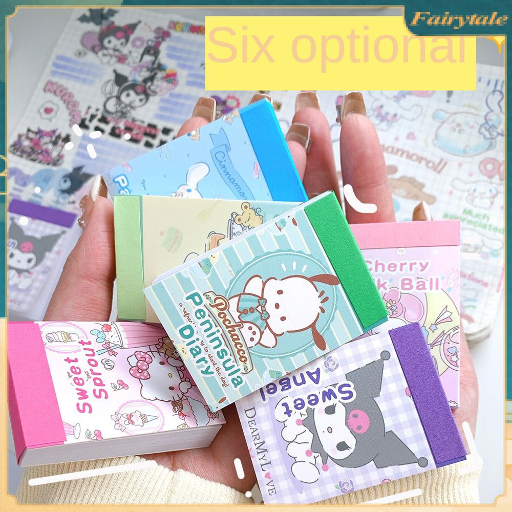 50pcs-sanrio-kawaii-sticker-cartoon-cinnamoroll-kuromi-my-melody-hand-account-sticker-hand-account-decoration-for-girls-gift