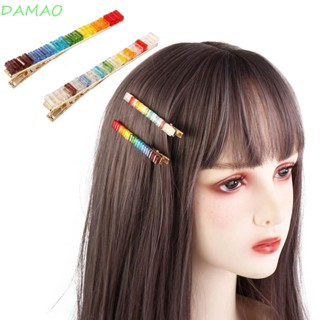 Damao กิ๊บติดผม ประดับคริสตัล เพทาย รูปปากเป็ด สีรุ้ง แบบเรียบง่าย เหมาะกับของขวัญ สไตล์เกาหลี สําหรับผู้หญิง