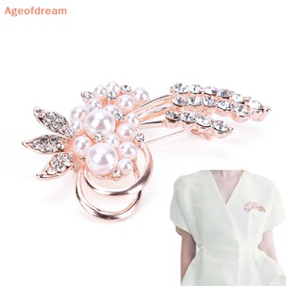 [Ageofdream] ใหม่ เข็มกลัดแฟชั่น รูปดอกไม้ ประดับมุกเทียม พลอยเทียม สไตล์วินเทจ สําหรับงานแต่งงาน