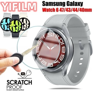 ฟิล์มกระจกนิรภัยกันรอยหน้าจอ 9H พรีเมี่ยม กันรอยขีดข่วน สําหรับ Samsung Galaxy Watch 6 Classic 47 มม. 43 มม. 44 มม. 40 มม. 5
