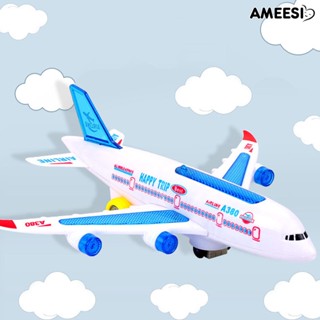 Ameesi เครื่องบินบังคับไฟฟ้า หมุนได้ 360 องศา ประหยัดพลังงาน A380 ของเล่นสําหรับเด็ก