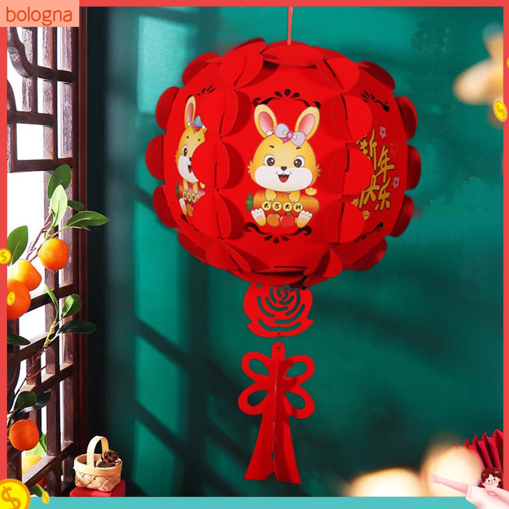 bologna-โคมไฟผ้าไม่ทอ-ลายการ์ตูนกระต่ายน่ารัก-แฮนด์เมด-diy-สําหรับตกแต่งบ้าน-เทศกาลปีใหม่จีน-2023