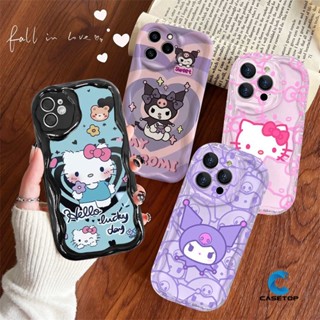 เคสโทรศัพท์มือถือ ขอบโค้ง ลายเฮลโลคิตตี้ คุโรมิน่ารัก 3D สําหรับ Oppo A96 A95 A57 A77 A7 A54 A16 A3s A77s A5s A17k A12 A74 A16s A16K A17 A55 A54s A15S A31 A1k A53 A76 A52 A9 A92 A16E