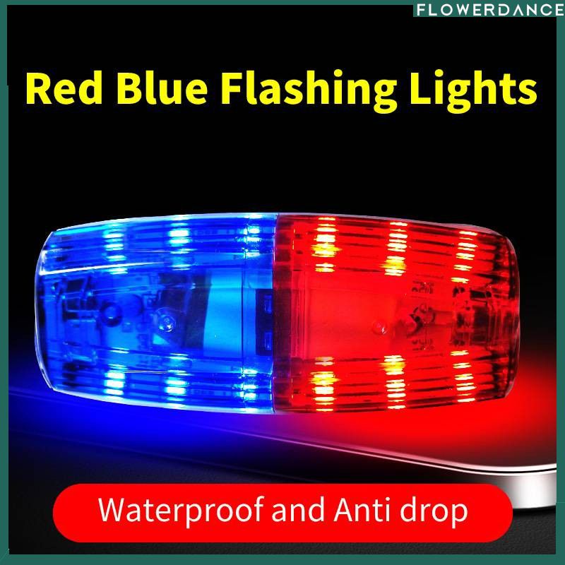 สีแดงและสีน้ำเงิน-12-ไฟเตือน-led-strobe-พร้อมคลิปไหล่ไฟตำรวจ-usb-แบบชาร์จไฟได้เตือนความปลอดภัยไฟกระพริบดอกไม้
