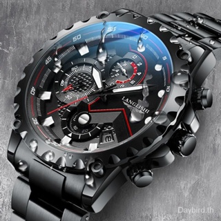 ของแท้ LANGLISHI Swiss Brand [พร้อมส่ง] 608 นาฬิกาข้อมือแฟชั่น อเนกประสงค์ เรืองแสง โครโนกราฟ ปฏิทิน ขนาดเล็ก สําหรับผู้ชาย