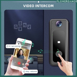 1080p Smart Visual Wireless Doorbell พร้อมกล้อง Remote Home Monitoring Video Intercom Hd Night Vision กล้องรักษาความปลอดภัยประตูกระดิ่งดอกไม้