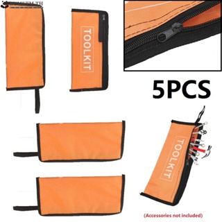 กระเป๋าผ้า กันน้ํา สีส้ม ขนาด 28x13 ซม. 5 ชิ้น