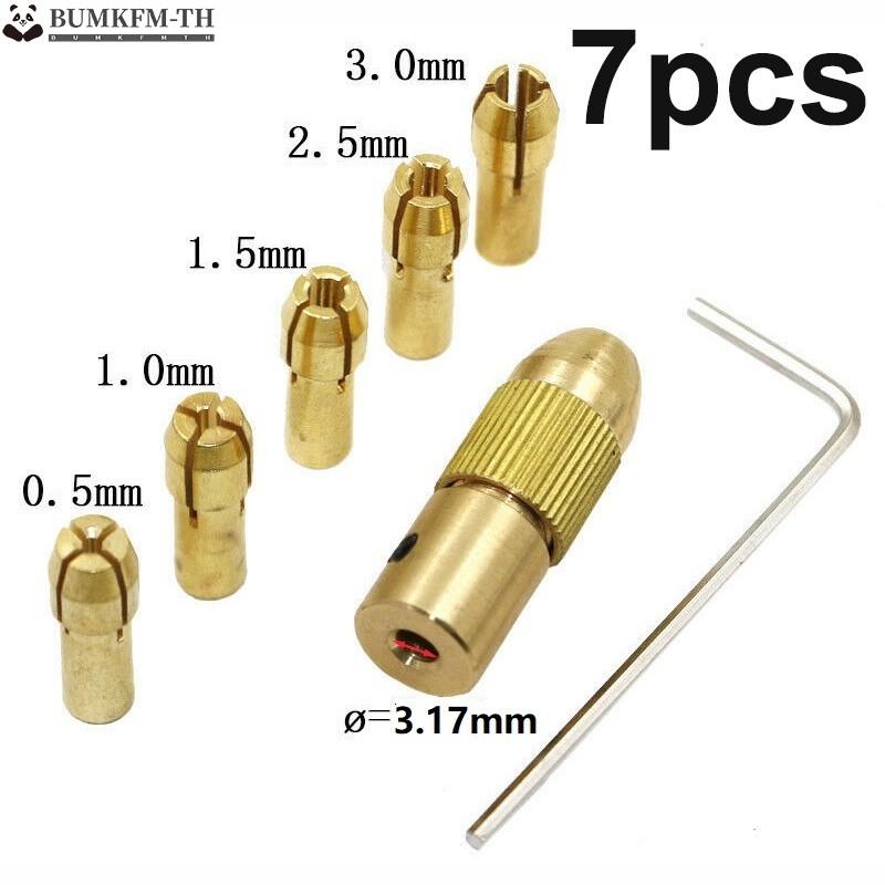 หัวจับดอกสว่านคอลเล็ต-ทองเหลือง-สําหรับเครื่องเจียรไฟฟ้า-7-ชิ้น