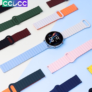 Cclcc สายนาฬิกาข้อมือซิลิโคน 20 มม. 22 มม. กันน้ํา ปรับได้ สําหรับ Samsung Galaxy Watch 6 5 4 Classic Huawei Watch GT Honor Xiaomi Huami Sport