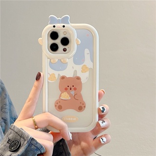 Little Monster Soft กรณี Compatible for iPhone 14 7 8 6 Plus 14 13 12 11 Pro Max 14 Pro X XR XS Max SE กันกระแทก น่ารัก