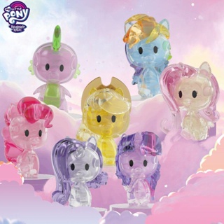 โมเดลตุ๊กตาฟิกเกอร์ My Little Pony Kawaii 3 มิติ สีโปร่งใส สร้างสรรค์ ของเล่นสําหรับเด็กนักเรียน