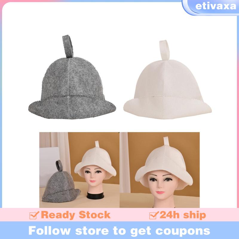 etivaxa-หมวกซาวน่า-ผ้าสักหลาด-ป้องกันศีรษะ-อเนกประสงค์-35x23-ซม-สําหรับอาบน้ํา-หรือนึ่ง