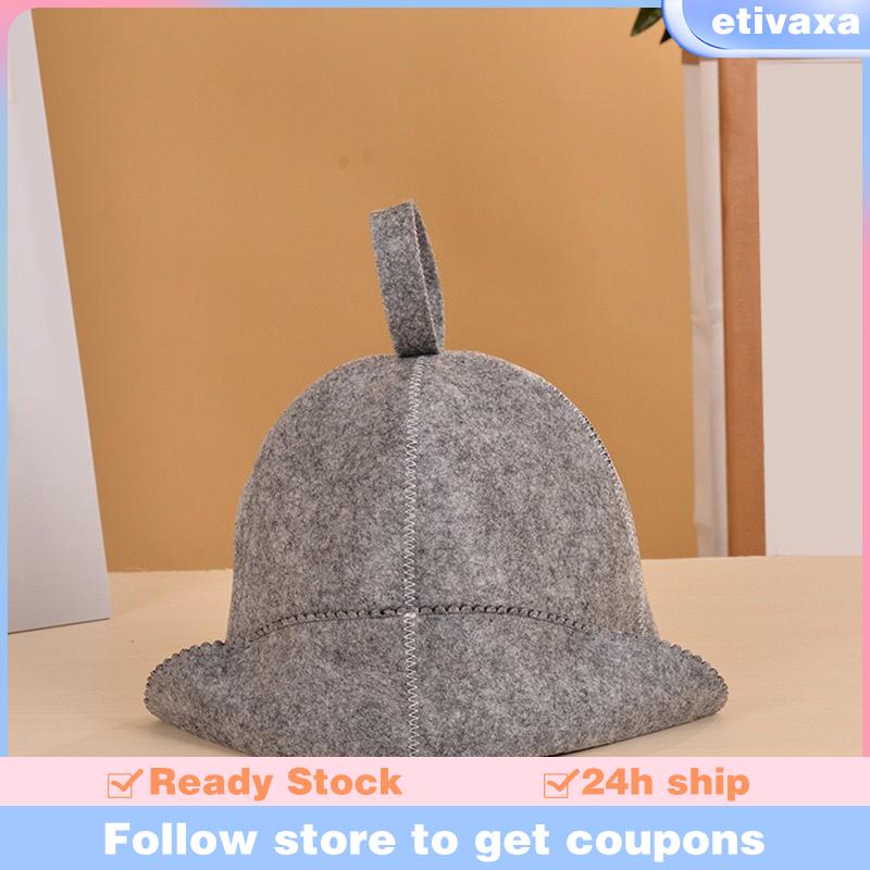 etivaxa-หมวกซาวน่า-ผ้าสักหลาด-ป้องกันศีรษะ-อเนกประสงค์-35x23-ซม-สําหรับอาบน้ํา-หรือนึ่ง
