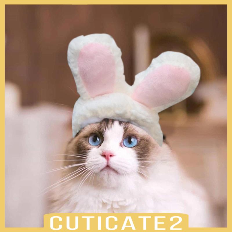 cuticate2-ที่คาดศีรษะ-แต่งหูกระต่าย-ผ้ากํามะหยี่ขนนิ่ม-ให้ความอบอุ่น-อุปกรณ์เสริม-สําหรับสัตว์เลี้ยง-แมว-กระต่าย