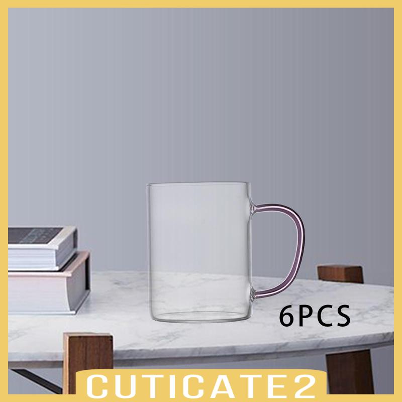 cuticate2-แก้วมัก-พร้อมหูจับ-300-มล-ทนความร้อน-ใช้ซ้ําได้-สําหรับใส่เครื่องดื่ม-ลาเต้-กาแฟ-6-ชิ้น