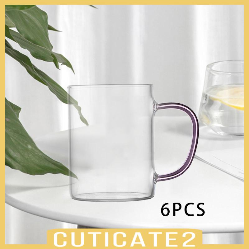 cuticate2-แก้วมัก-พร้อมหูจับ-300-มล-ทนความร้อน-ใช้ซ้ําได้-สําหรับใส่เครื่องดื่ม-ลาเต้-กาแฟ-6-ชิ้น