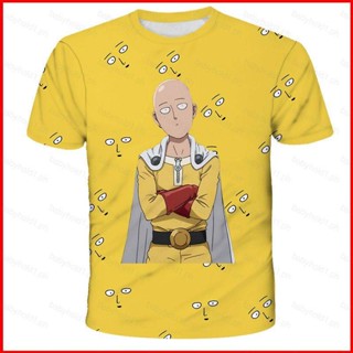 เสื้อยืดแขนสั้นลําลอง พิมพ์ลายอนิเมะ One Punch Man SAITAMA 3 มิติ แฟชั่นสําหรับเด็ก และผู้ใหญ่