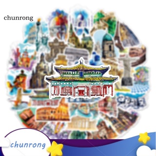 Chunrong สติกเกอร์ใส กันน้ํา สําหรับตกแต่งสมุดภาพ สถาปัตยกรรม 1 ชุด
