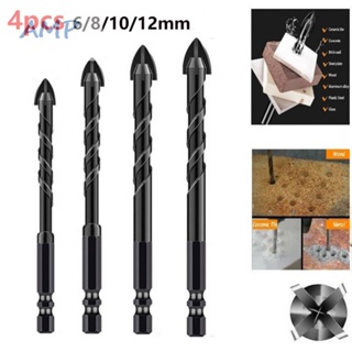 ⚡NEW 8⚡Drill Bit Black Carbide Hexagonal Handle 4pcs 6.35 Mm And Other Materials.