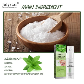 JULYSTAR JAYSUING Oral Care Alcohol Free Long Lasting Fragrance For Bad Breath Before Kiss Xylitol Natural Refreshing Mint Mouth Spray