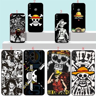 เคสโทรศัพท์มือถือแบบนิ่ม ลายการ์ตูนลูฟี่ สีดํา สําหรับ Huawei Y6P Y8P Y7A Y9A Y7 Prime 2019 H9