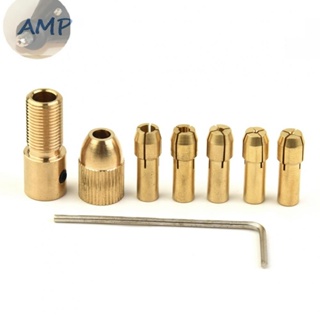 ⚡NEW 8⚡Drill chuck Handle Set Brass Gold Connector Fixture Electric grinder cap